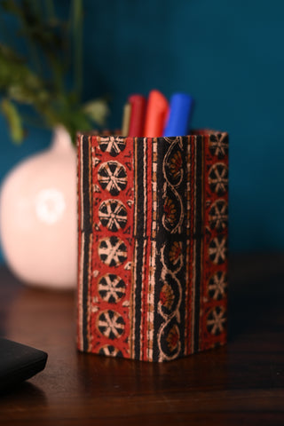 Black-Red HBP Cotton Pen Stand-SRBRCPS17