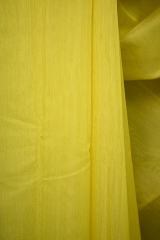 Neon Yellow Chanderi Silk Saree-SRNYCSS35