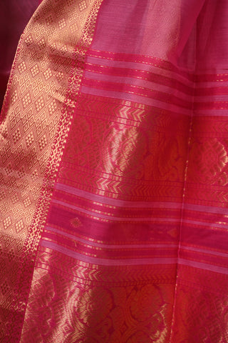Baby Pink Cotton Silk Maheshwari Saree - SRBPCSMS18