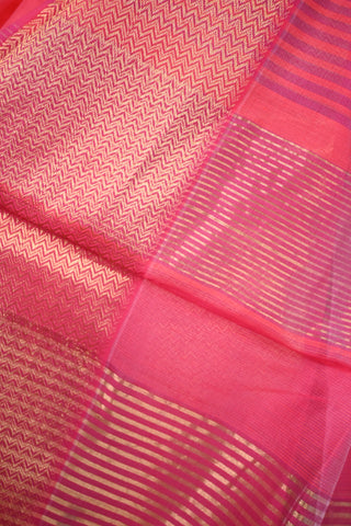 Gulal Pink Cotton Silk Maheshwari Saree -SRGPCSMS37
