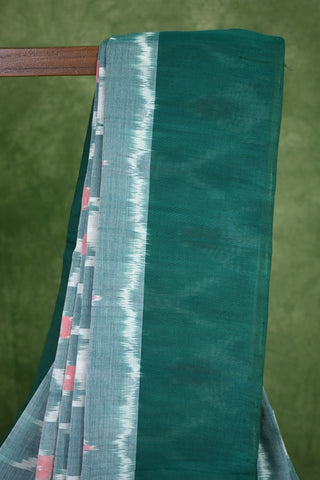 Green Pochampalli Cotton Ikat Saree-SRGPCIS10