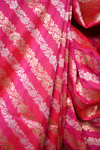 Rani Pink Banarasi Silk Saree - SRRPBSS58