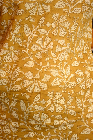 Mustard Floral Print HBP Print Cotton Kurti