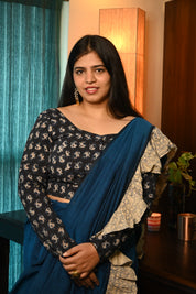 Blue HBP Cotton Full Sleeves Blouse