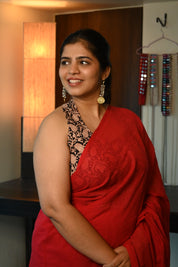 Black HBP Cotton Halter Neck Blouse