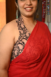 Black HBP Cotton Halter Neck Blouse