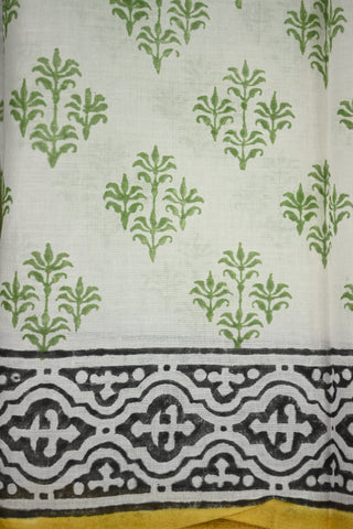 White HBP Cotton Saree-SRSWCS105