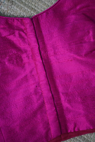 Rani Pink Raw Silk Blouse