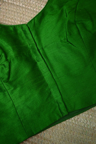 Green Raw Silk Blouse