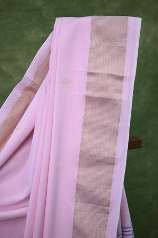 Baby Pink Cotton Paithani Saree - SRBPCPS48