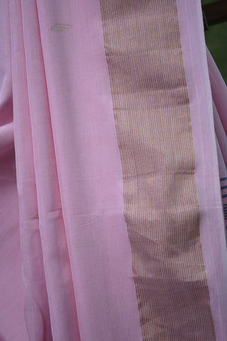 Baby Pink Cotton Paithani Saree - SRBPCPS48