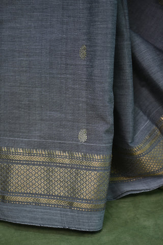 Grey Cotton Paithani Saree - SRGCPS46