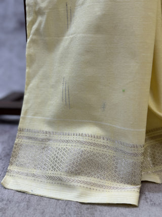 Pastel Yellow Cotton Paithani Saree-SRPYCPS211