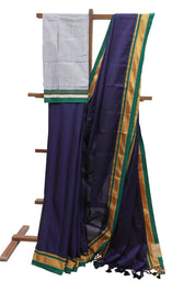 Purple Plain Khun Saree - SRPPKS166