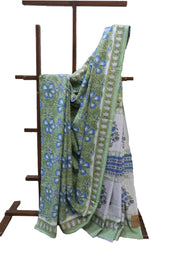 Green HBP Cotton Saree-SRGCS1171