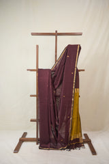 Coffee Brown Maheshwari Saree - SRCBMS1070