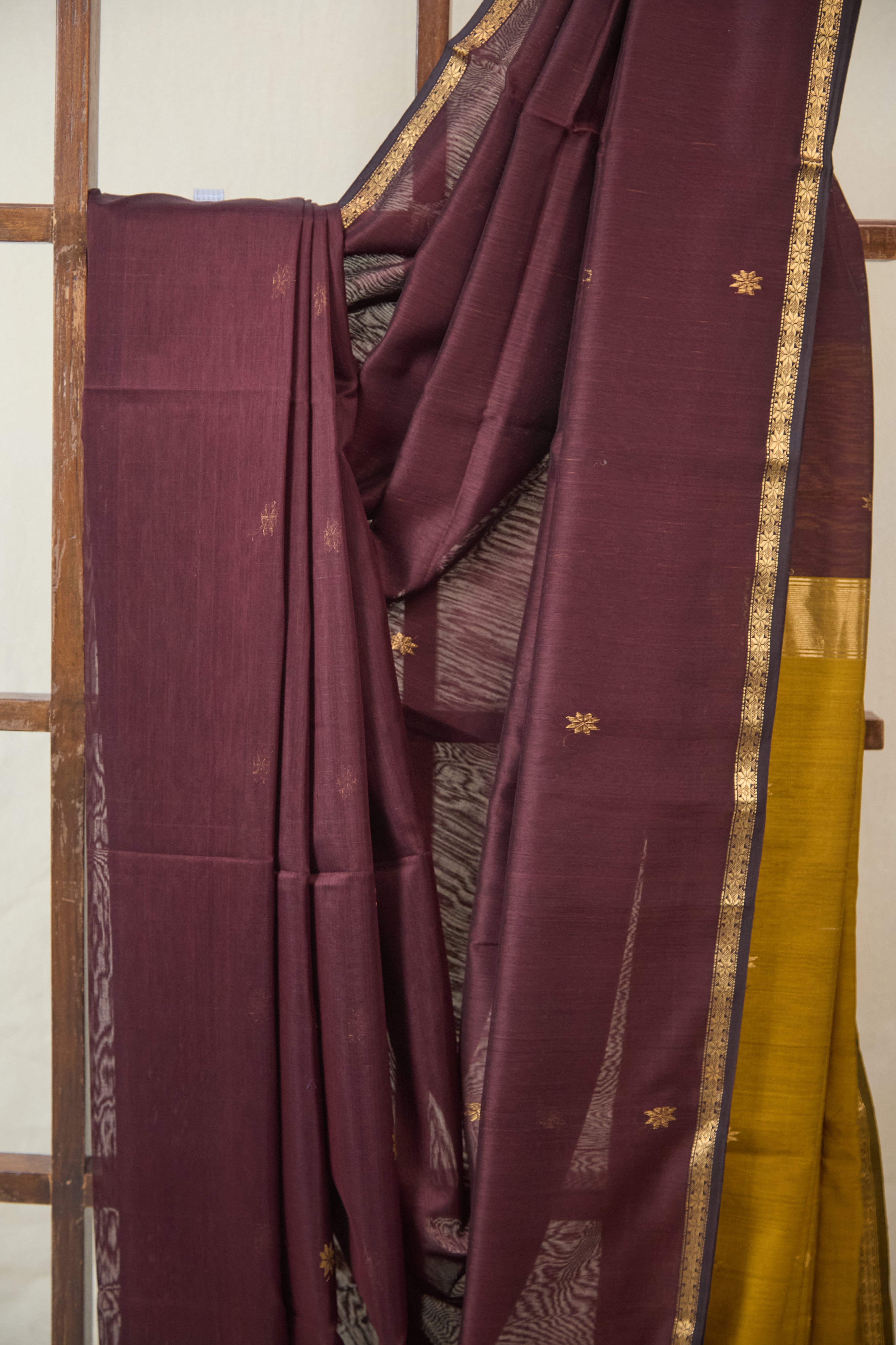 Coffee Brown Maheshwari Saree - SRCBMS1070