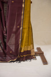 Coffee Brown Maheshwari Saree - SRCBMS1070