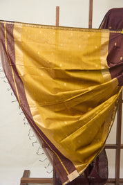 Coffee Brown Maheshwari Saree - SRCBMS1070