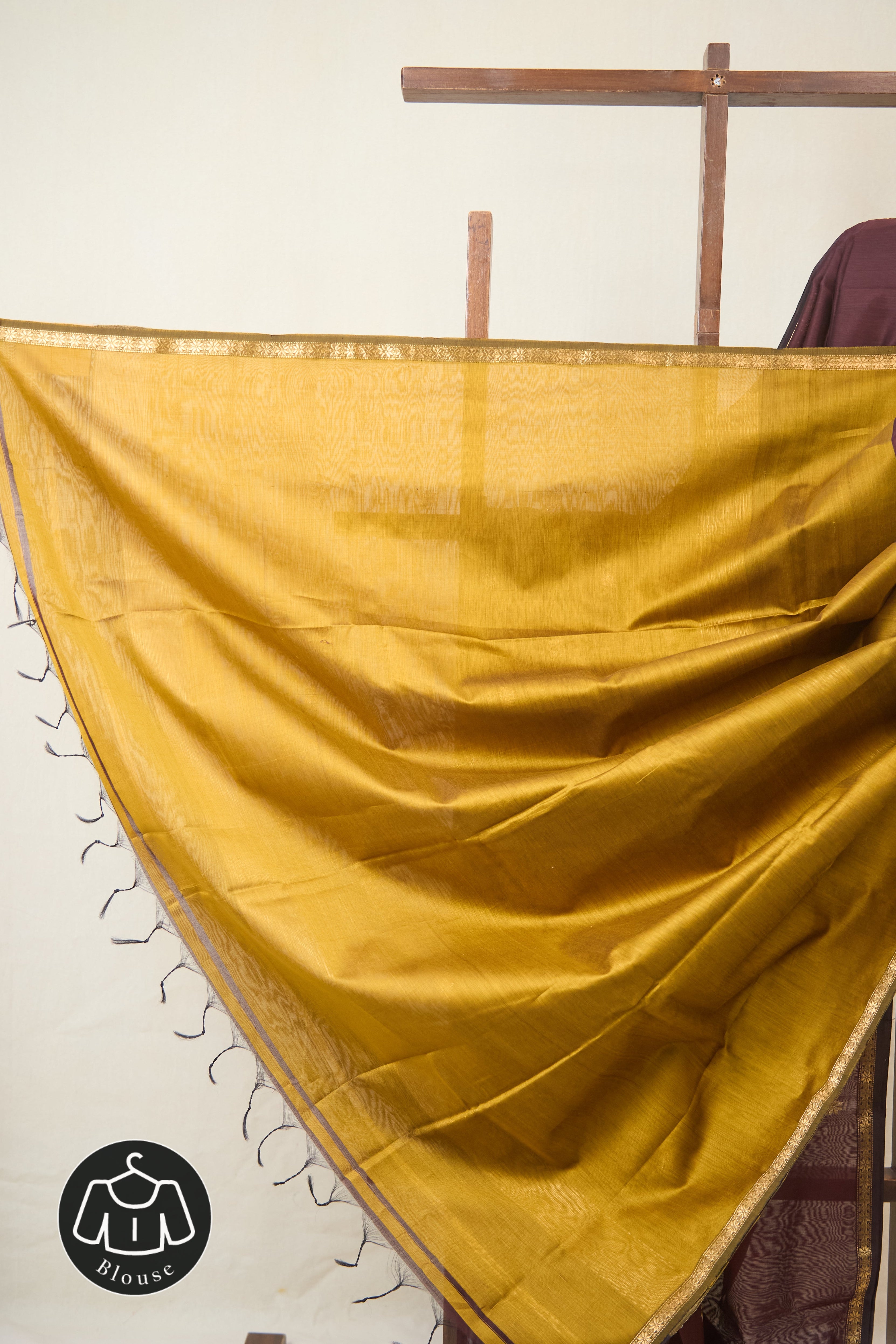 Coffee Brown Maheshwari Saree - SRCBMS1070