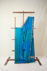 Blue Maheshwari Saree - SRBMS1071