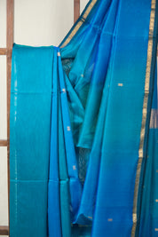 Blue Maheshwari Saree - SRBMS1071