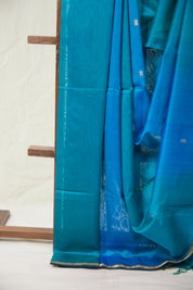 Blue Maheshwari Saree - SRBMS1071