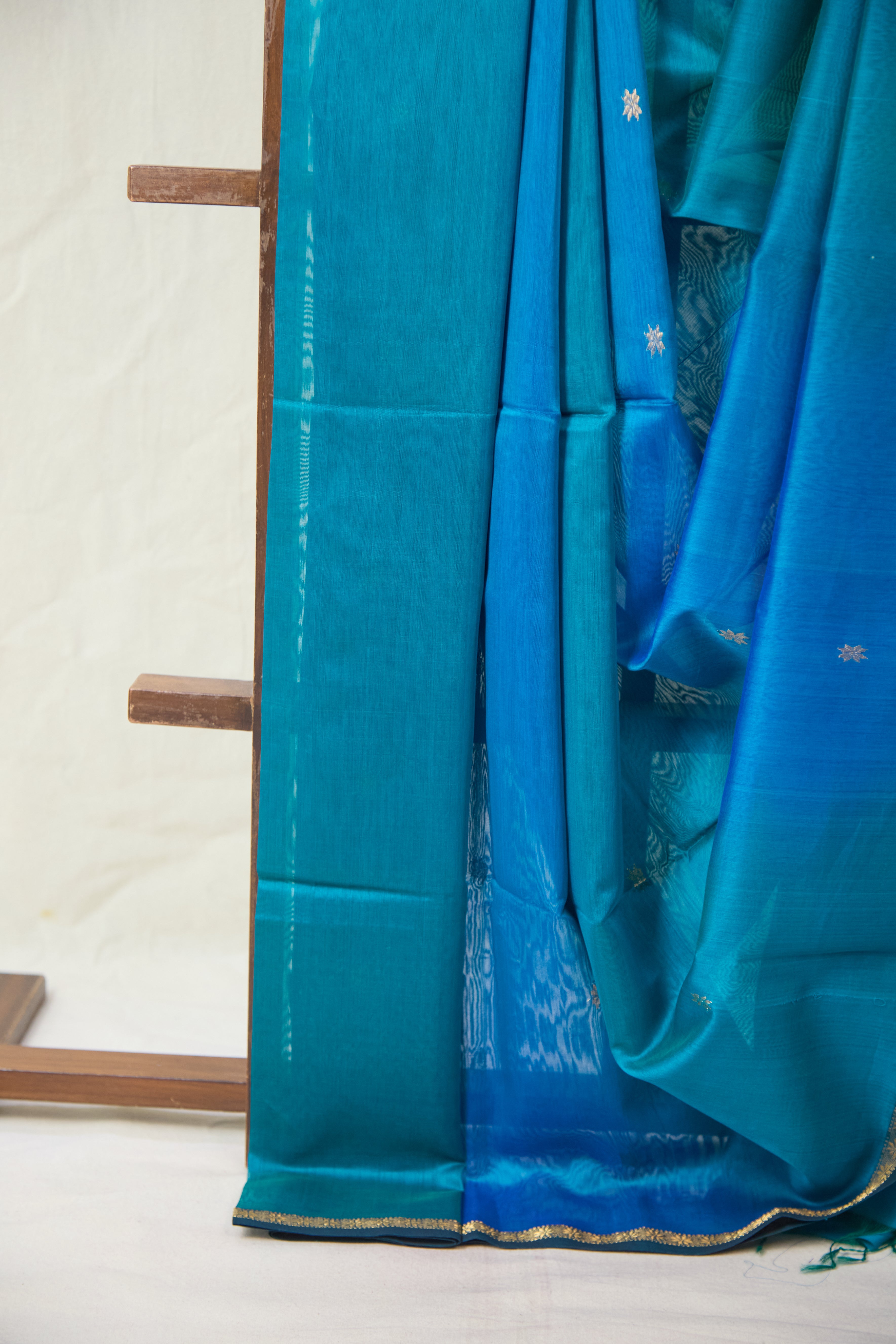 Blue Maheshwari Saree - SRBMS1071