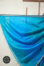Blue Maheshwari Saree - SRBMS1071