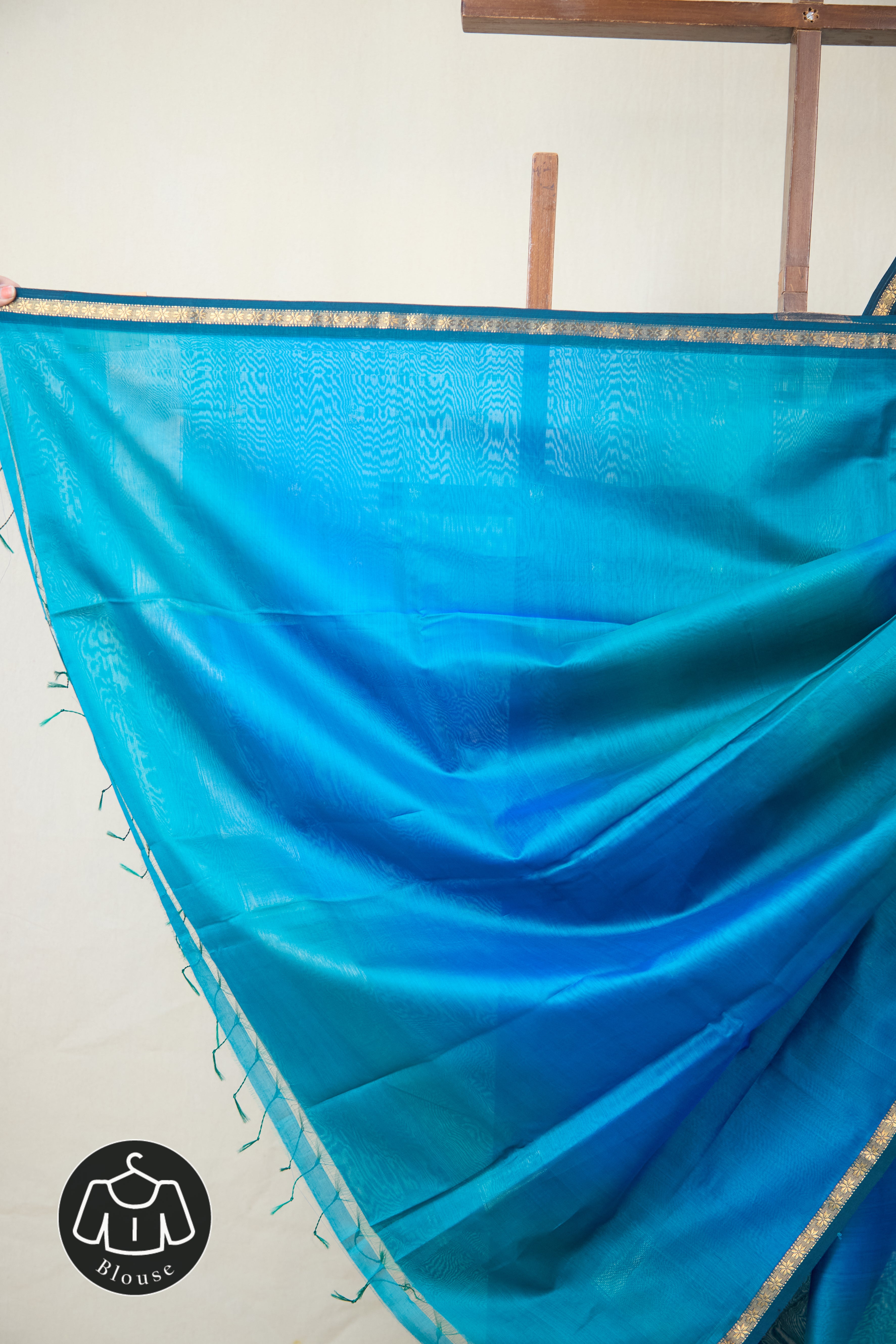 Blue Maheshwari Saree - SRBMS1071