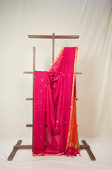 Rani Pink Maheshwari Saree - SRRPMS1069
