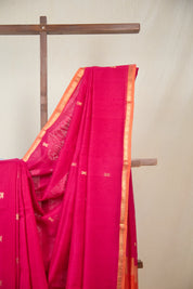 Rani Pink Maheshwari Saree - SRRPMS1069