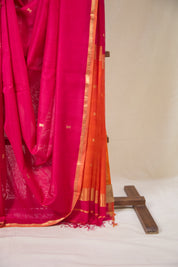 Rani Pink Maheshwari Saree - SRRPMS1069