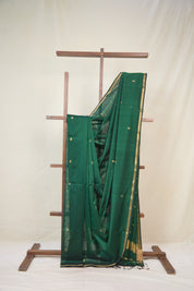 Green Maheshwari Saree - SRGMS1068