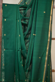 Green Maheshwari Saree - SRGMS1068