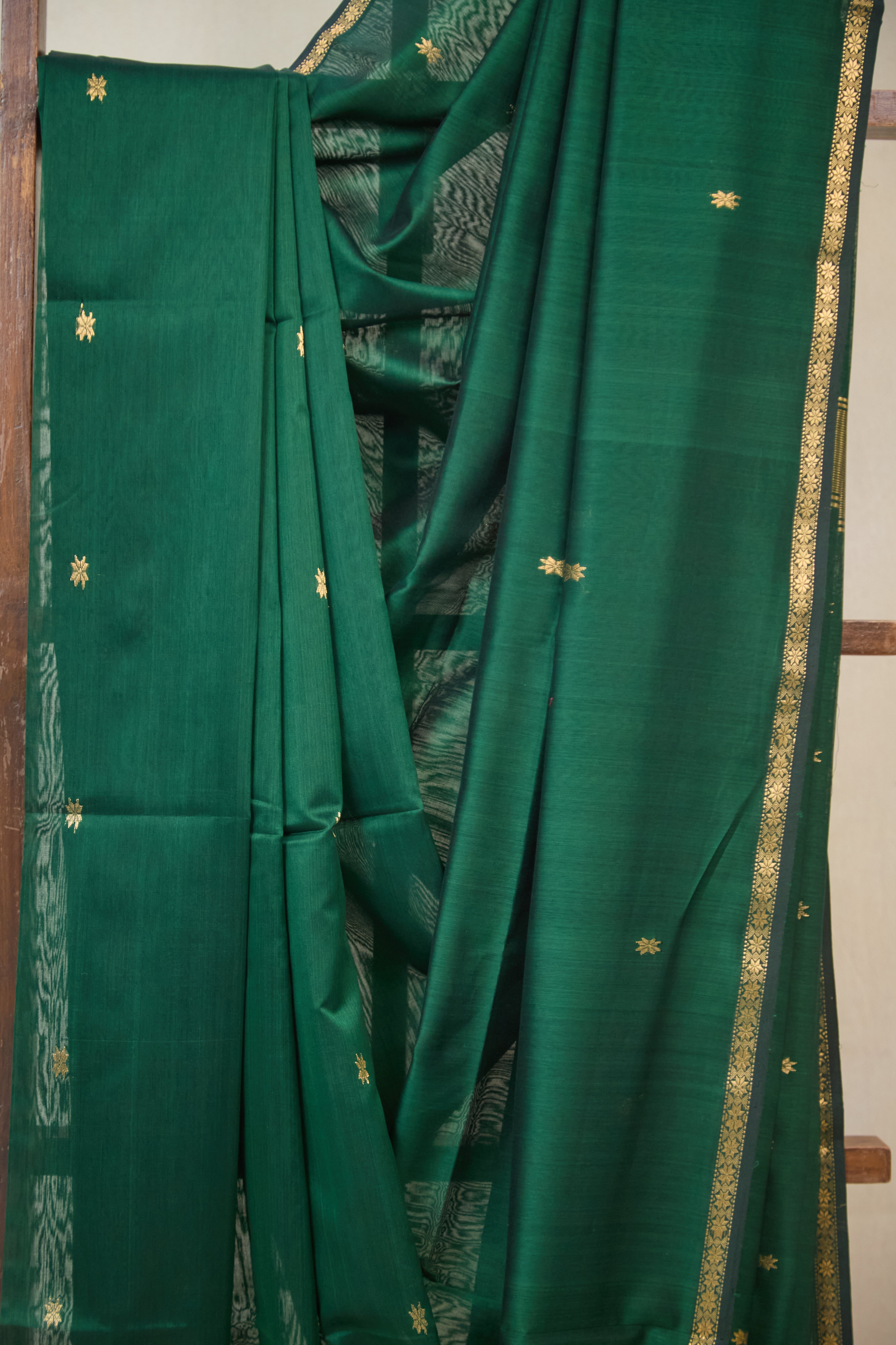 Green Maheshwari Saree - SRGMS1068