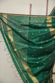Green Maheshwari Saree - SRGMS1068