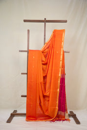 Orange Maheshwari Saree - SROMS1066