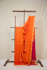 Orange Maheshwari Saree - SROMS1066