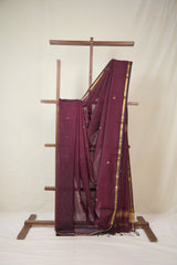 Wine Maheshwari Saree - SRWMS1067