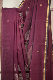Wine Maheshwari Saree - SRWMS1067