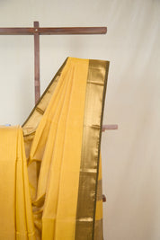 Yellow Maheshwari Saree - SRYMS1079