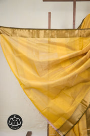 Yellow Maheshwari Saree - SRYMS1079