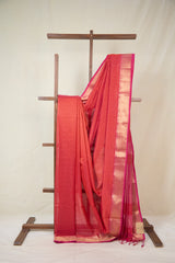 Brick Maheshwari Saree - SRBMS1078