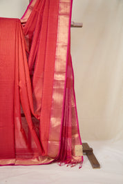 Brick Maheshwari Saree - SRBMS1078