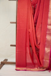 Brick Maheshwari Saree - SRBMS1078