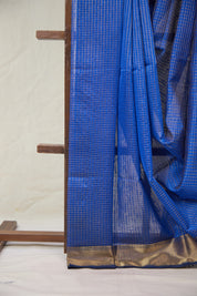 Blue Maheshwari Saree - SRBMS1075
