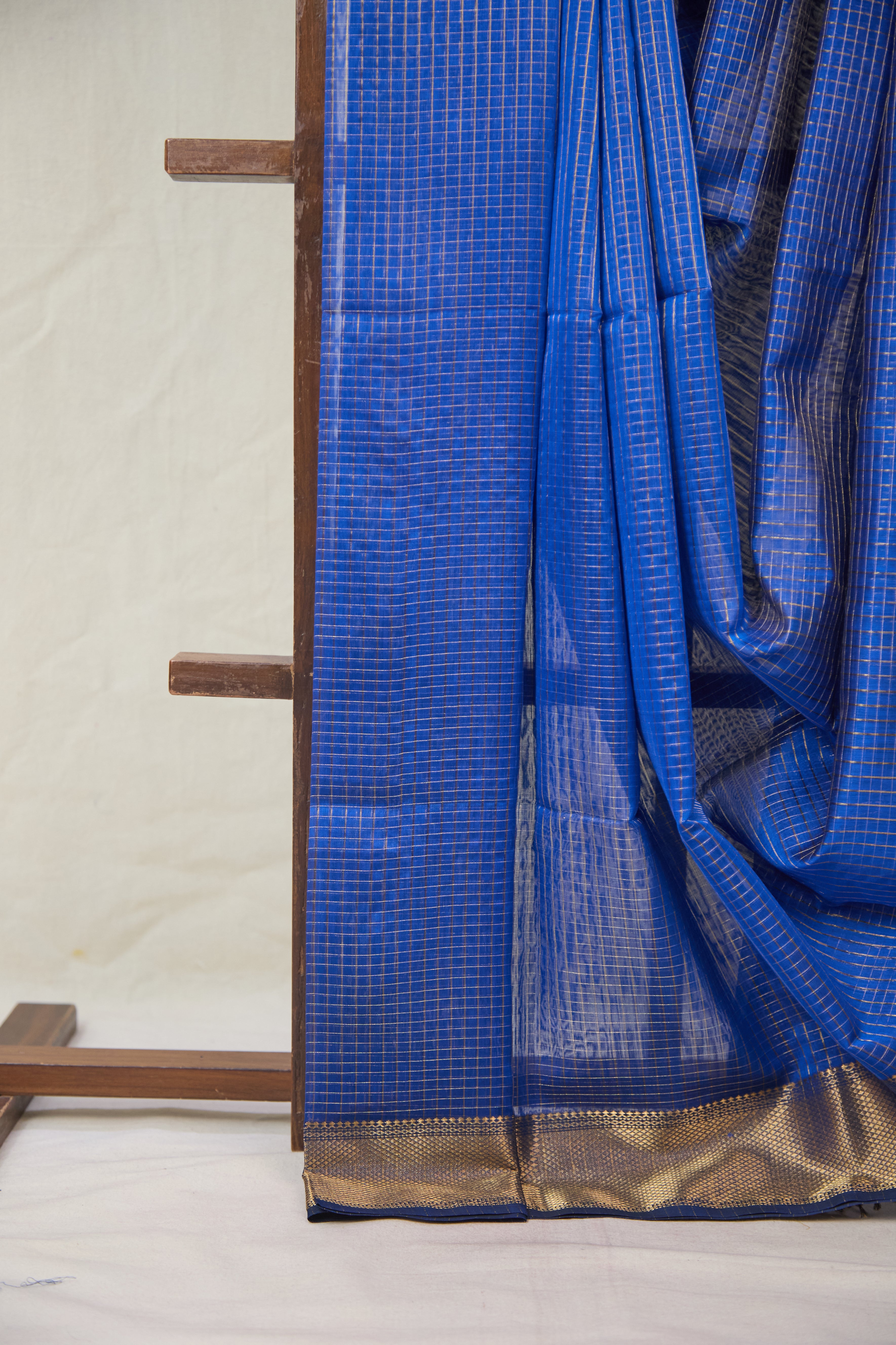 Blue Maheshwari Saree - SRBMS1075