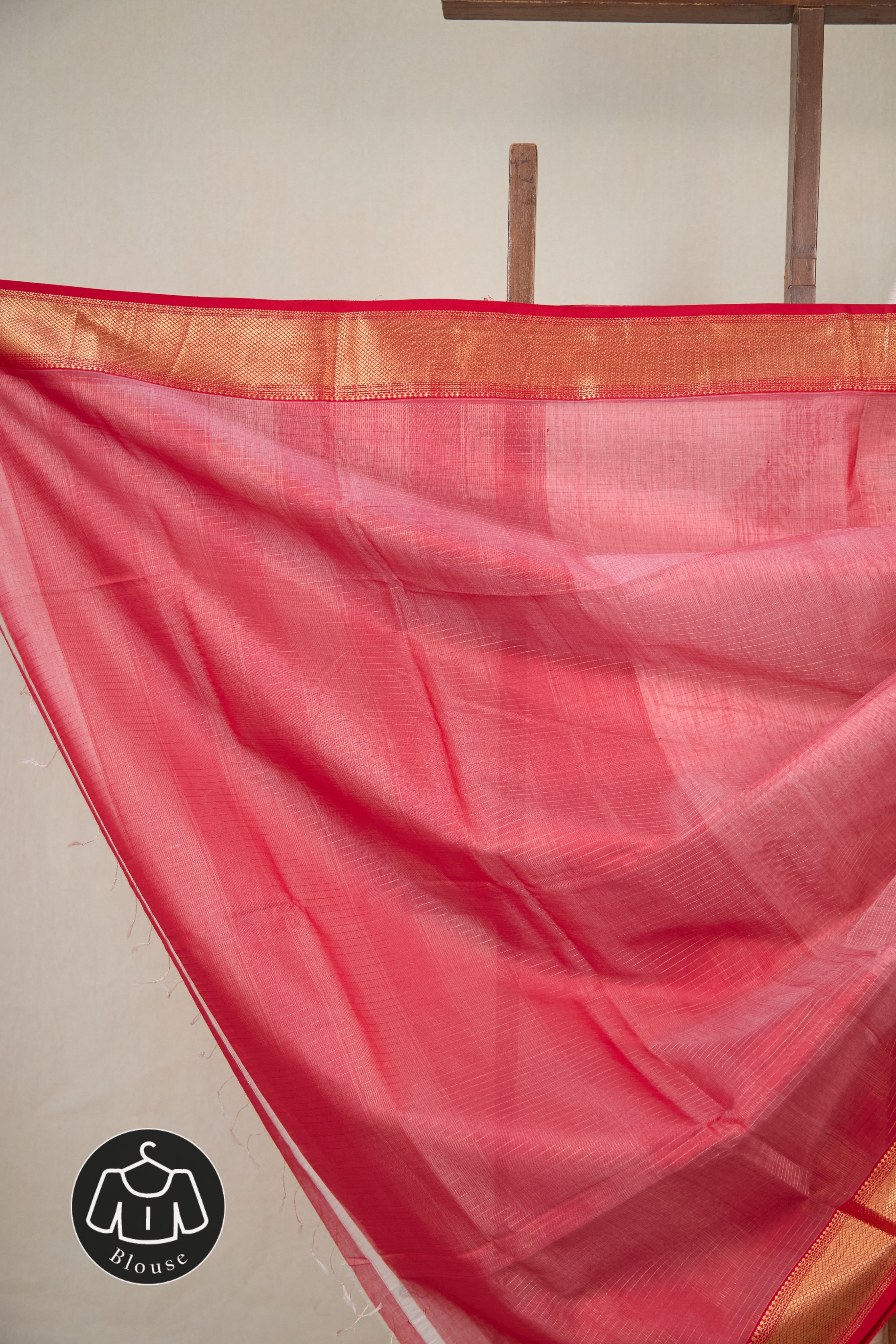 Off White Maheshwari Saree - SROWMS1076