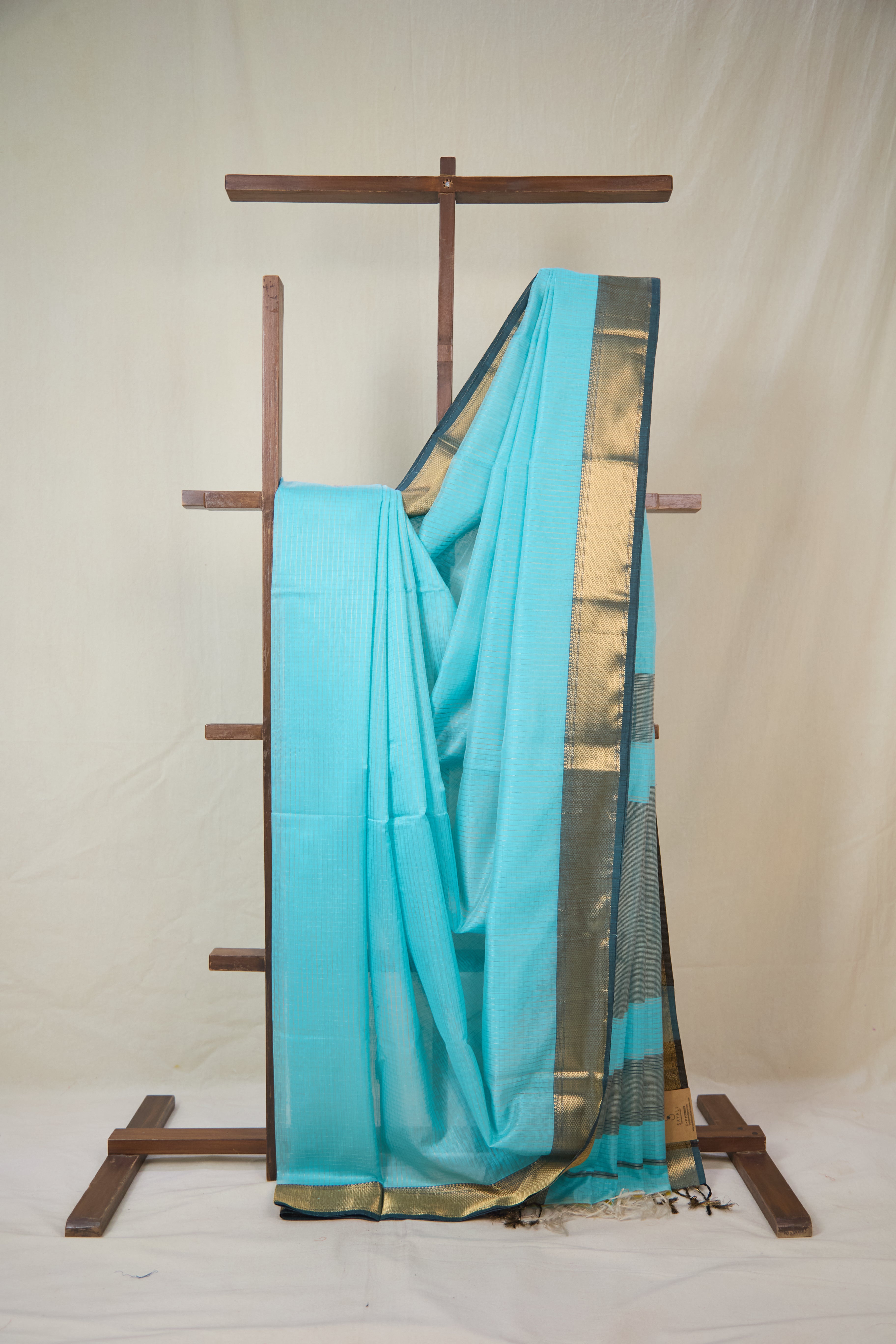 Aqua Maheshwari Saree - SRAMS1077